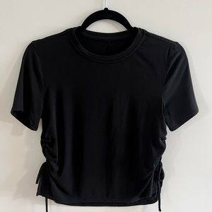 Lululemon Black Crop Shirt | Size 6